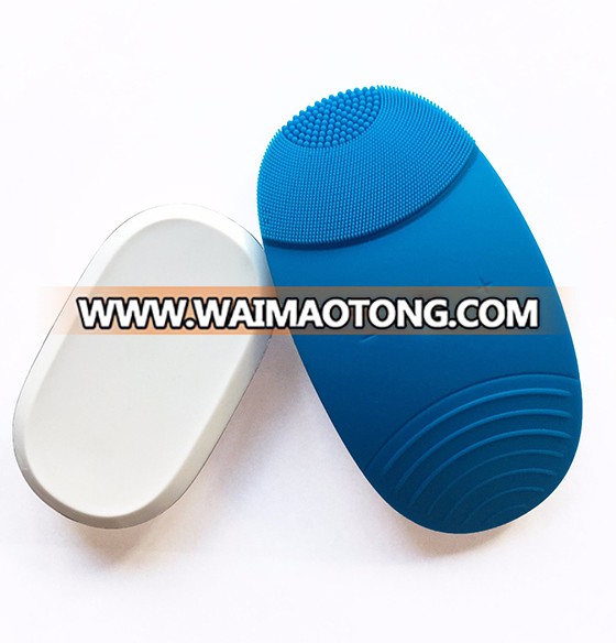 Cordless Silicone Vibration Facial Cleaner Brush