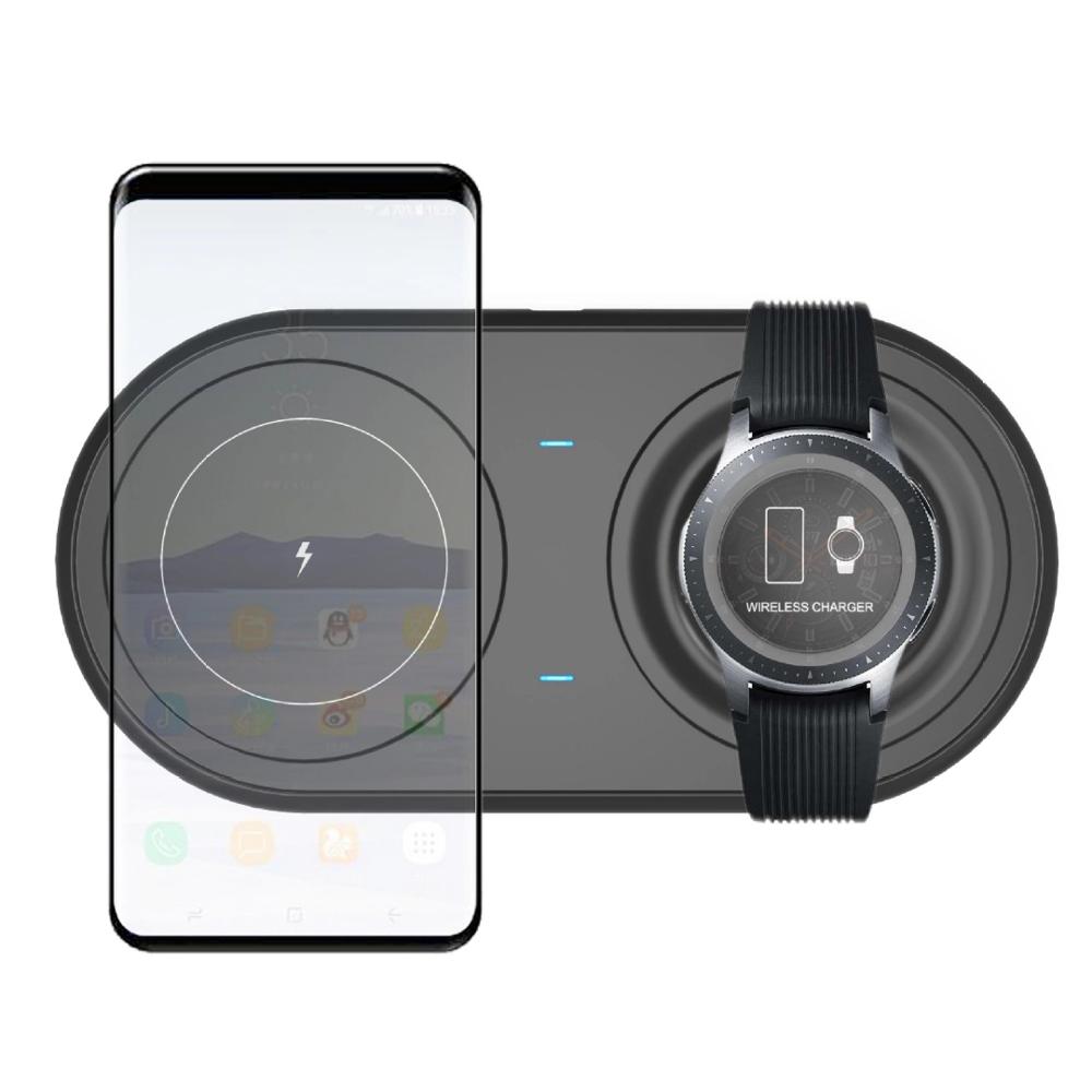 2 in 1 fast intelligent wireless charger universal QI wireless charger for i  Watch mobile phones